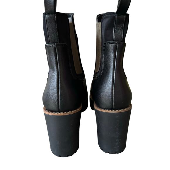 CHINESE LAUNDRY Good Day Bootie Black Chunky Boot Lug Sole Platform Size 9.5 - Picture 4 of 11